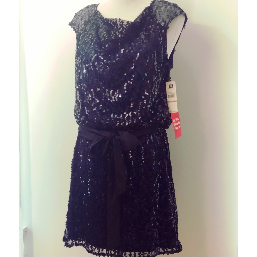 Laundry by Design black & sapphire sequin dress